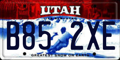 UT license plate B852XE