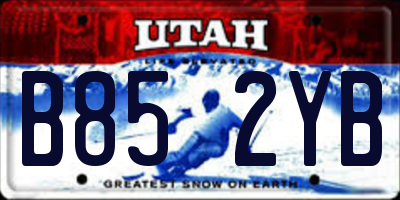 UT license plate B852YB