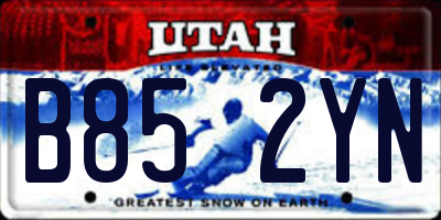 UT license plate B852YN