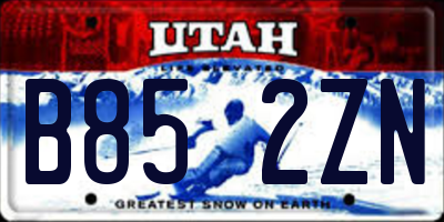 UT license plate B852ZN