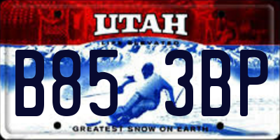 UT license plate B853BP