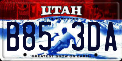 UT license plate B853DA