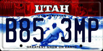 UT license plate B853MP