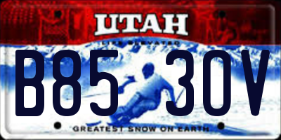 UT license plate B853OV