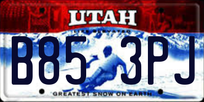 UT license plate B853PJ