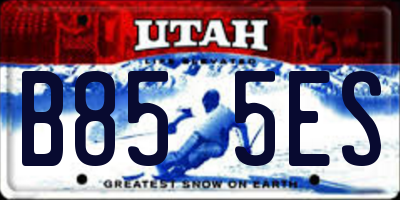 UT license plate B855ES