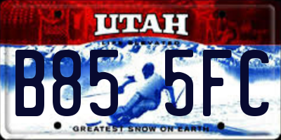 UT license plate B855FC