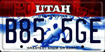 UT license plate B855GE