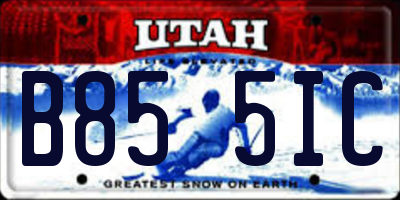UT license plate B855IC