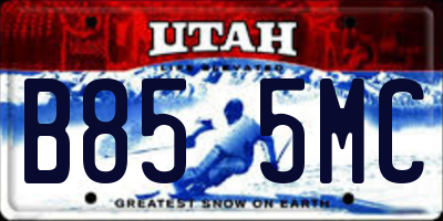 UT license plate B855MC