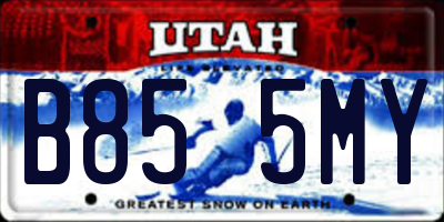 UT license plate B855MY