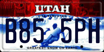 UT license plate B855PH