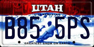 UT license plate B855PS
