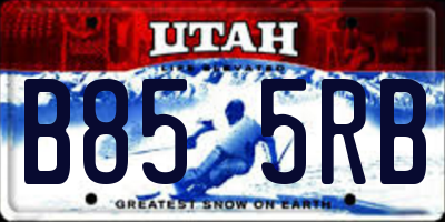 UT license plate B855RB