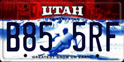 UT license plate B855RF