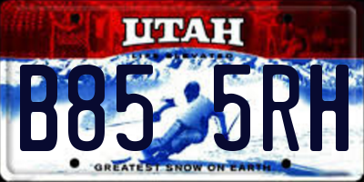 UT license plate B855RH