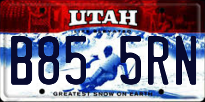 UT license plate B855RN