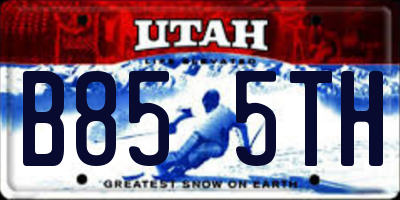 UT license plate B855TH