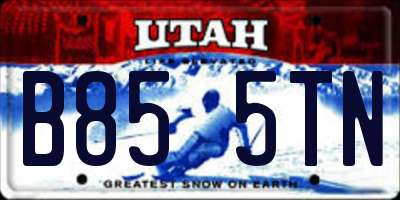 UT license plate B855TN