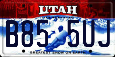UT license plate B855UJ