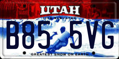 UT license plate B855VG