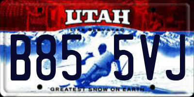 UT license plate B855VJ