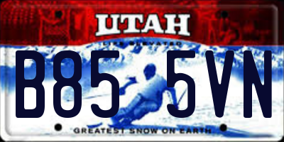 UT license plate B855VN