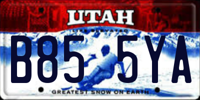 UT license plate B855YA