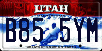 UT license plate B855YM