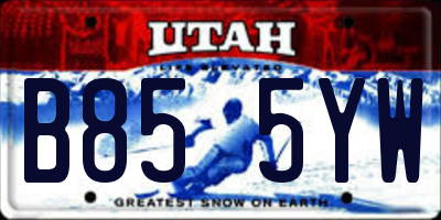 UT license plate B855YW