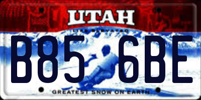 UT license plate B856BE
