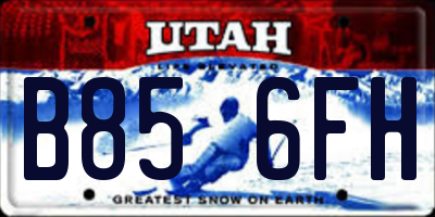 UT license plate B856FH