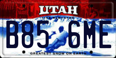 UT license plate B856ME