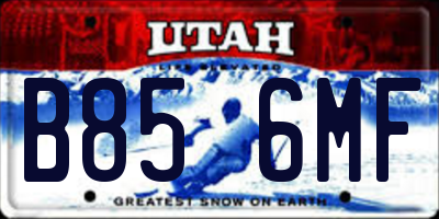 UT license plate B856MF