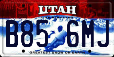 UT license plate B856MJ