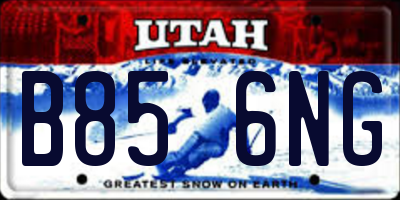 UT license plate B856NG