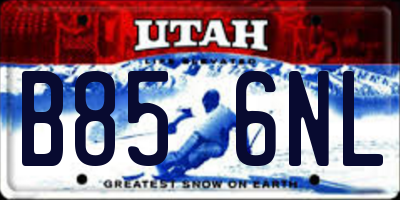 UT license plate B856NL
