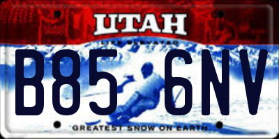 UT license plate B856NV