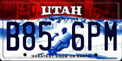 UT license plate B856PM