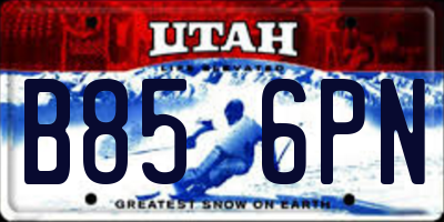 UT license plate B856PN