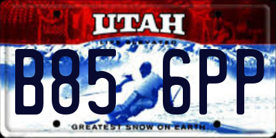 UT license plate B856PP
