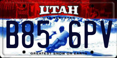 UT license plate B856PV