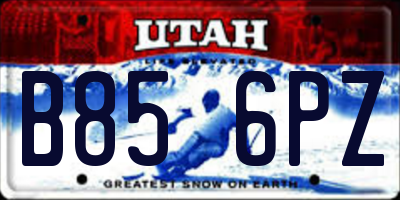 UT license plate B856PZ