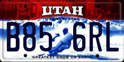 UT license plate B856RL