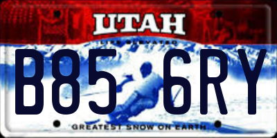 UT license plate B856RY