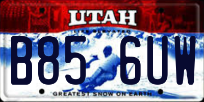 UT license plate B856UW