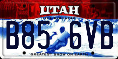 UT license plate B856VB