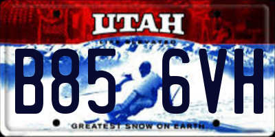 UT license plate B856VH