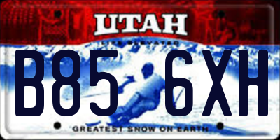 UT license plate B856XH