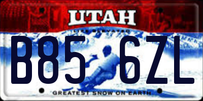 UT license plate B856ZL